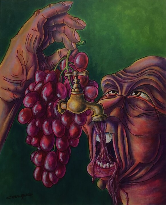 BACCHUS 绘画, 21.7x17.7 in