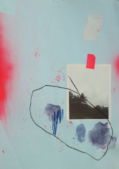 Peinture intitulée "Bleu Foret" par Eric Ullrich, Œuvre d'art originale, Acrylique