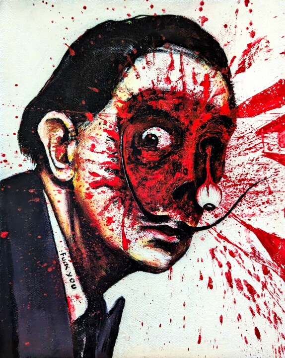 Painting titled "Dali" by Vaxo Lang, Original Artwork, Acrylic