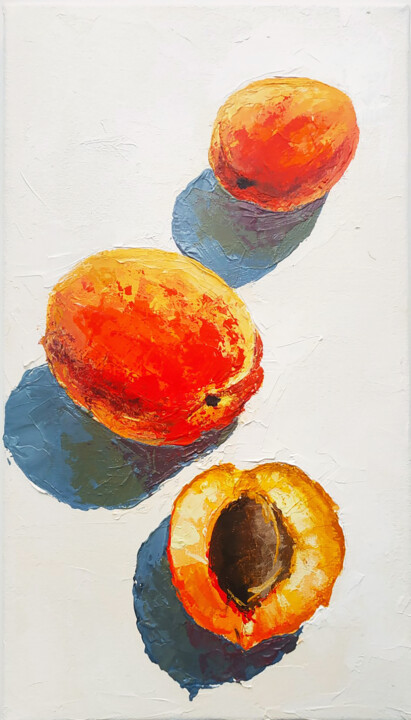 Apricots 绘画, 13.8x7.9 in