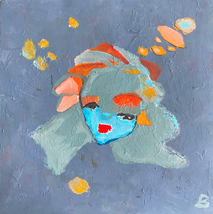 Malerei mit dem Titel "Gwendolen" von Brigitte Böhme, Original-Kunstwerk, Acryl