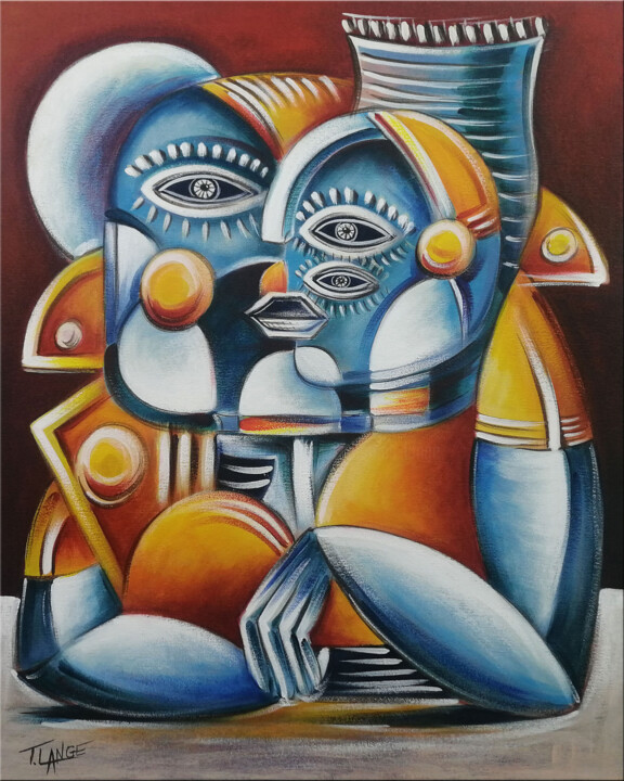 Woman Chillout #M219 绘画, 19.7x15.8 in