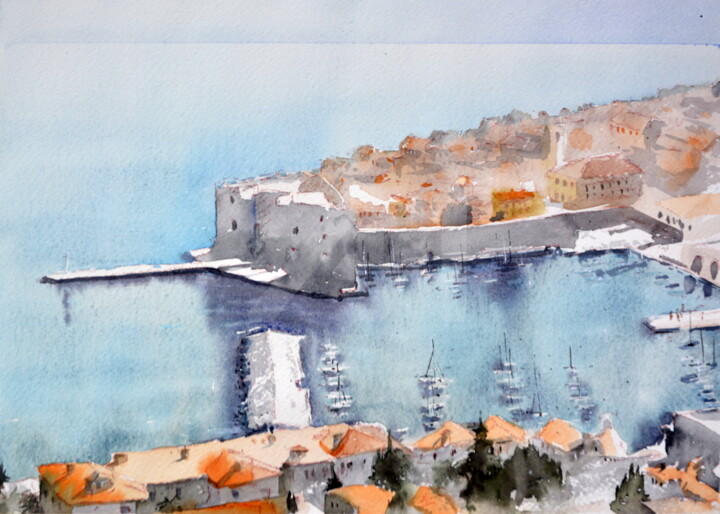 "Sunny day above Dub…" başlıklı Tablo Nenad Kojić tarafından, Orijinal sanat, Suluboya