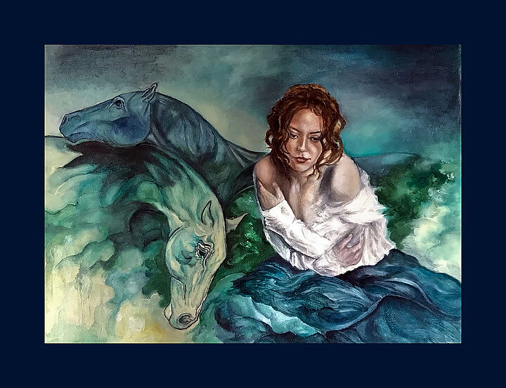 Malerei mit dem Titel "Sognando un altro m…" von Annamaria Maremmi, Original-Kunstwerk, Öl