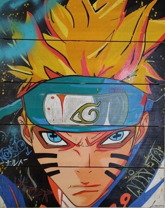 Street art Naruto 绘画, 19.7x15.8 in