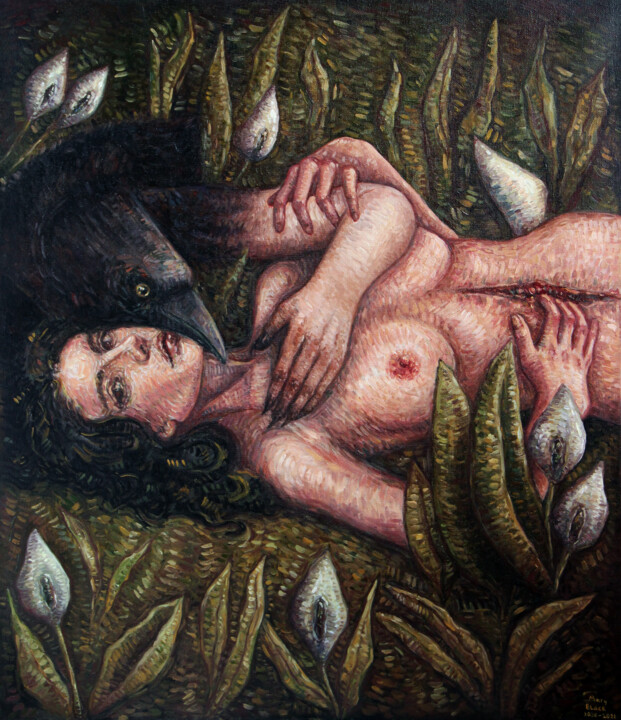 Mon Amour Mort 绘画, 27.6x23.6 in