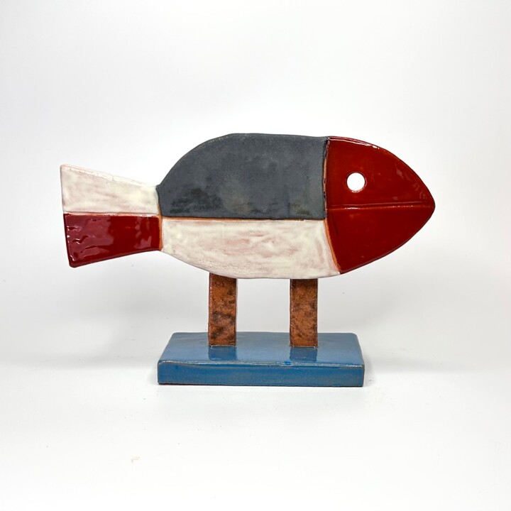 Barramundi #2 雕塑, 7.1x9.8 in