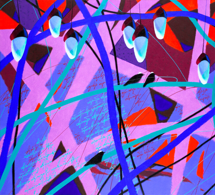 Peinture intitulée "Morning song in the…" par Alex Oliger, Œuvre d'art originale, Acrylique