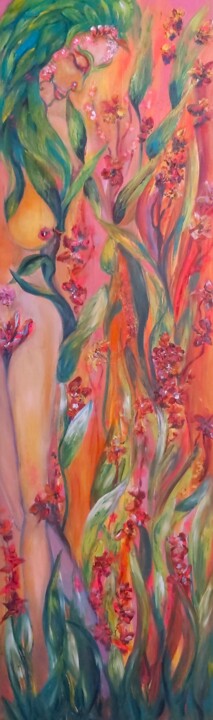 Peinture intitulée "Nature" par N.N. Art, Œuvre d'art originale, Acrylique Monté sur Panneau de bois