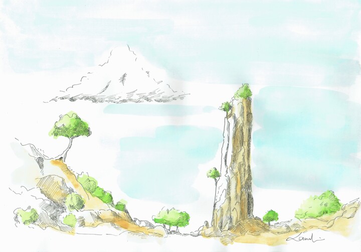 Le piton 图画, 11.4x16.5 in