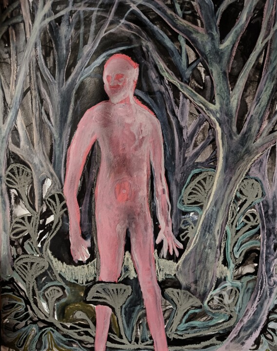 Drawing titled "In the twilight" by Coco Sanne Hassink, Original Artwork, Charcoal