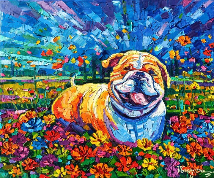 Among the flowers 绘画, 19.7x23.6 in