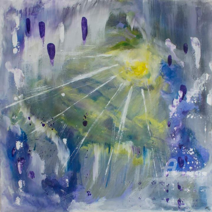Follow the sun Painting, 19.7x19.7 in