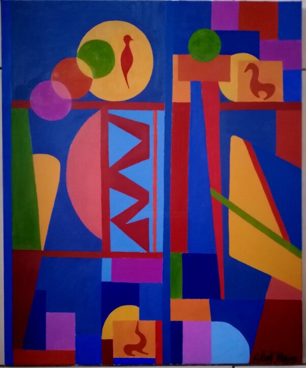 cubisme 2 绘画, 28.7x23.6 in
