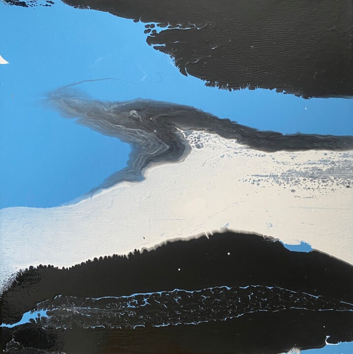 Pittura intitolato "Beginning." da Katsiaryna Sumarava, Opera d'arte originale, Smalto Montato su Telaio per barella in legno