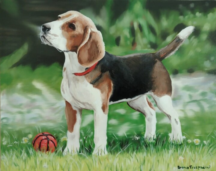 The Dog 绘画, 15.8x19.7 in