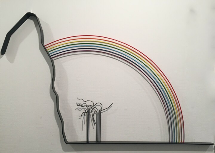 Sculptuur getiteld ""ARCOIRIS"" door Juan Carlos Sánchez De La Nieta, Origineel Kunstwerk, Metalen