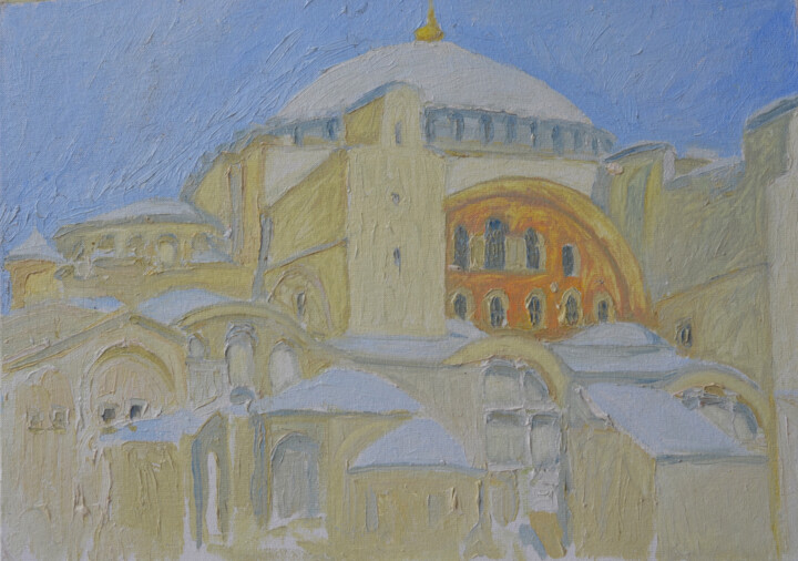 Hagia Sophia of Constantinople 绘画, 9.8x13.8 in