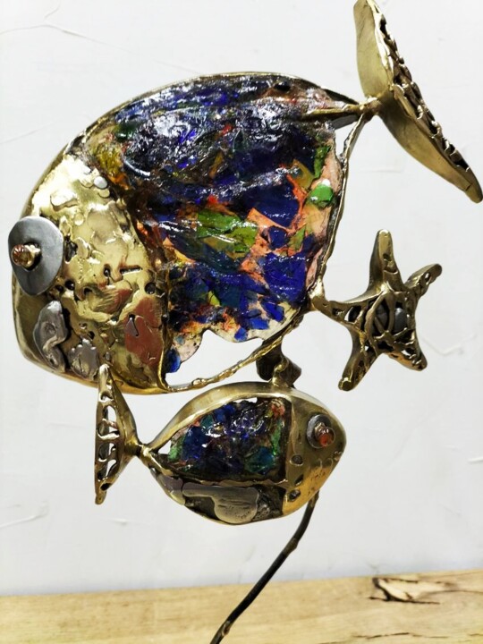 Les Poissons de RAPA 17 雕塑, 15.8x19.7 in