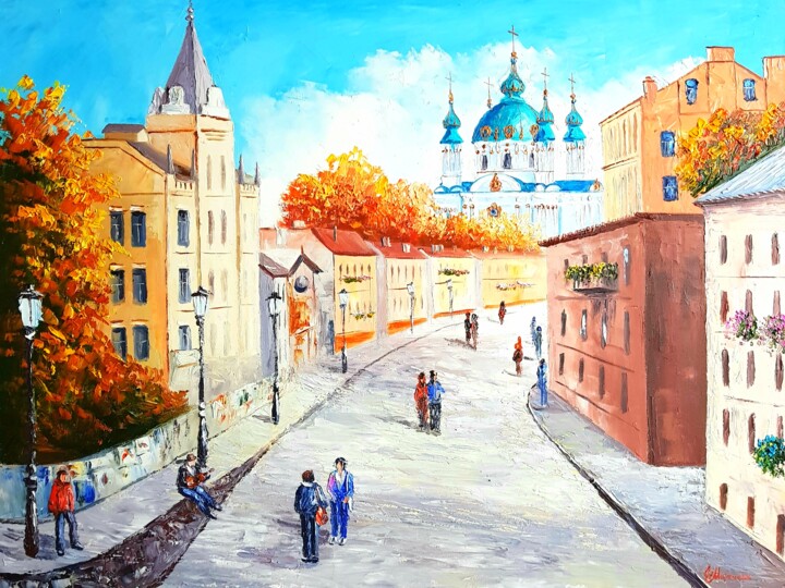 Андреевский спуск Painting, 23.6x31.5 in