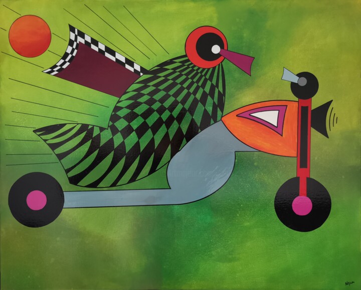 Race 绘画, 31.9x39.4 in