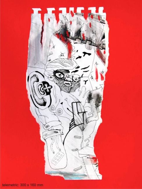 Dibujo titulada "Telemetric" por Common Ink., Obra de arte original, Otro