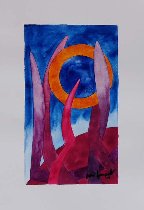 23 / XXXVIII Hoffnung 1 绘画, 19.7x13.8 in