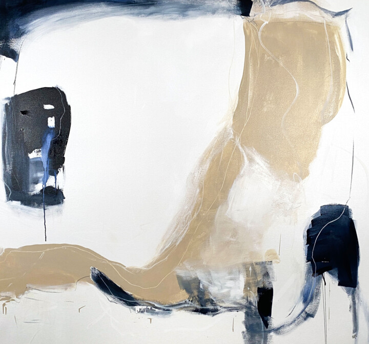 Whitewater 绘画, 55.1x59.1 in