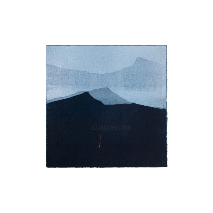 Les Montagnes Bleues #90 印花与版画, 7.9x7.9 in