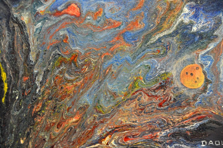 Cosmos 55 (petit format) 绘画, 11.8x15.8 in