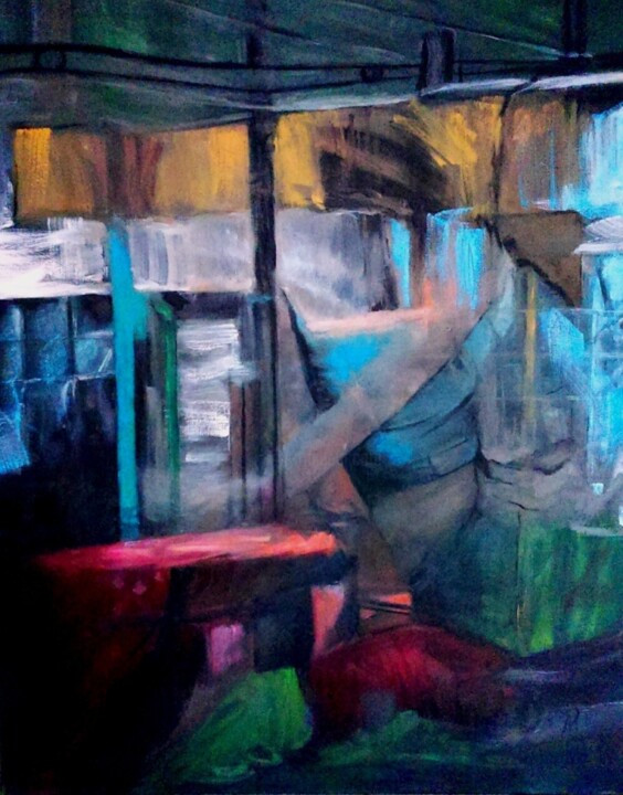 绘画 标题为“Abstract me 1” 由Angelika Poels, 原创艺术品, 油