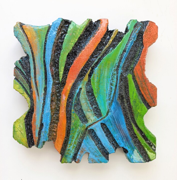 雕塑 标题为“Colorful shapes” 由Angelika Poels, 原创艺术品, 树脂