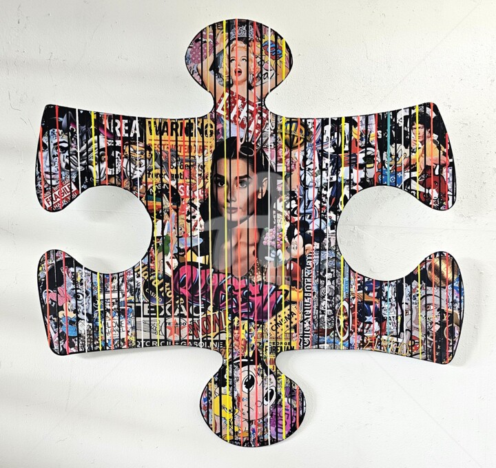 Audrey Hepburn – Puzzle 绘画, 44x40 in