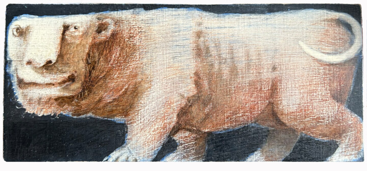 White bear 绘画, 3.5x8.3 in