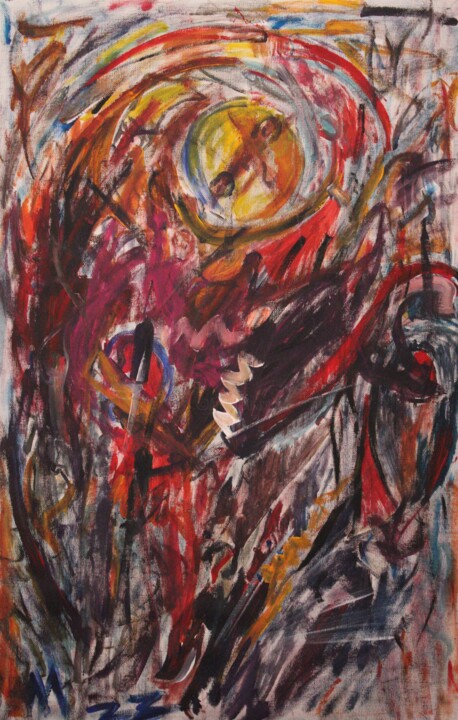 「The birth of myths」というタイトルの絵画 Mikhey Chikovによって, オリジナルのアートワーク, アクリル