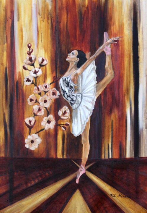Dance of Blossom 绘画, 23.6x15.8 in