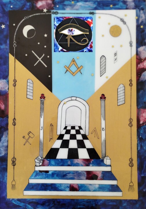 Tableau de Loge d'apprenti 绘画, 55.1x39.4 in