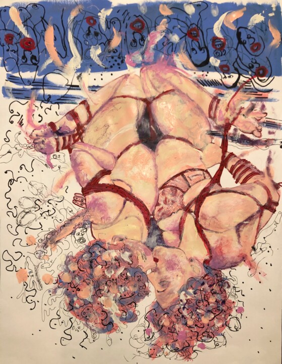 Sœurs siamoises 绘画, 25.6x19.7 in