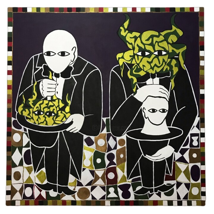 Abrakadabra Schilderij, 31,5x31,5 in