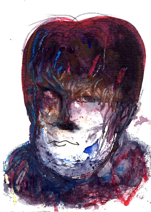 Brûlure 绘画, 4.1x2.9 in