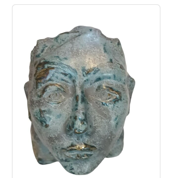 Sculpture intitulée "La tête dans les ét…" par Marie Pascale Martins, Œuvre d'art originale, Terre cuite