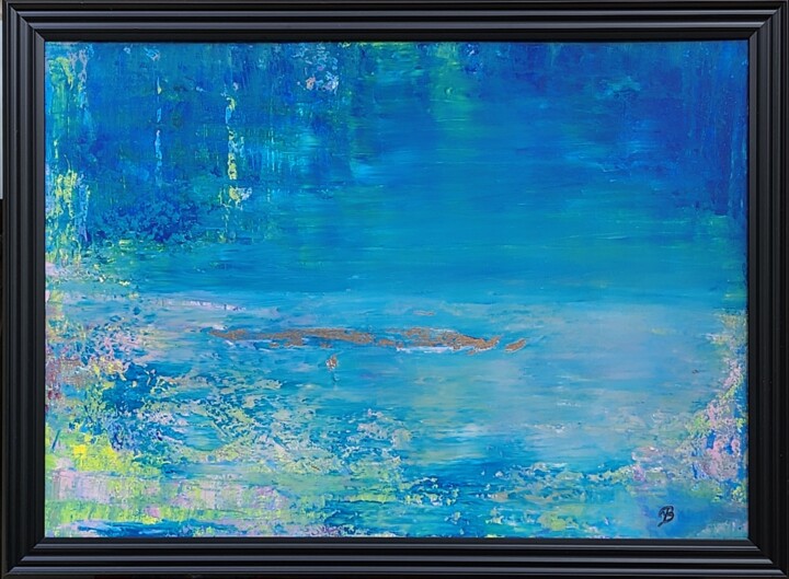 Peinture intitulée "Reflets d'eau" par Valérie Blum (Valery), Œuvre d'art originale, Acrylique