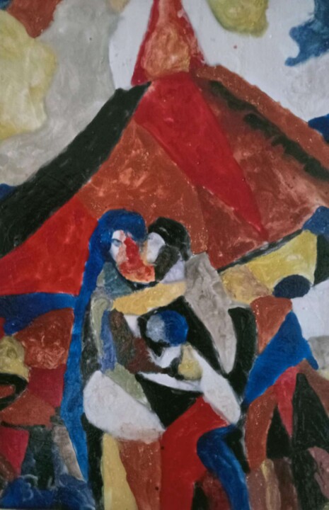 Peinture intitulée ""Liens Inaltérables…" par Audran, Œuvre d'art originale, Pigments