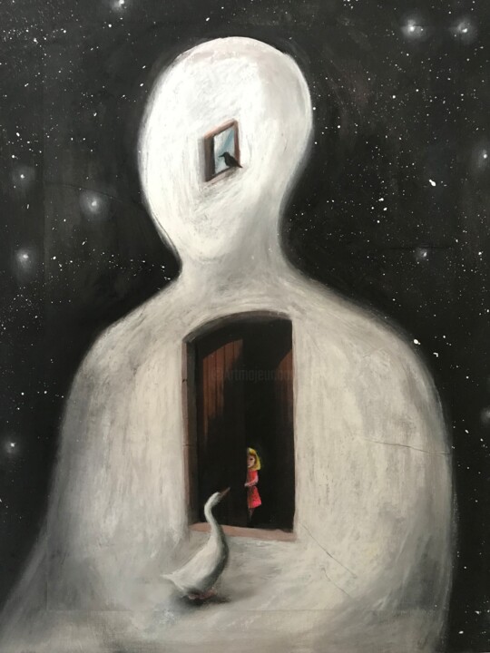 la casa del padre Pittura, 19,7x15,8 in