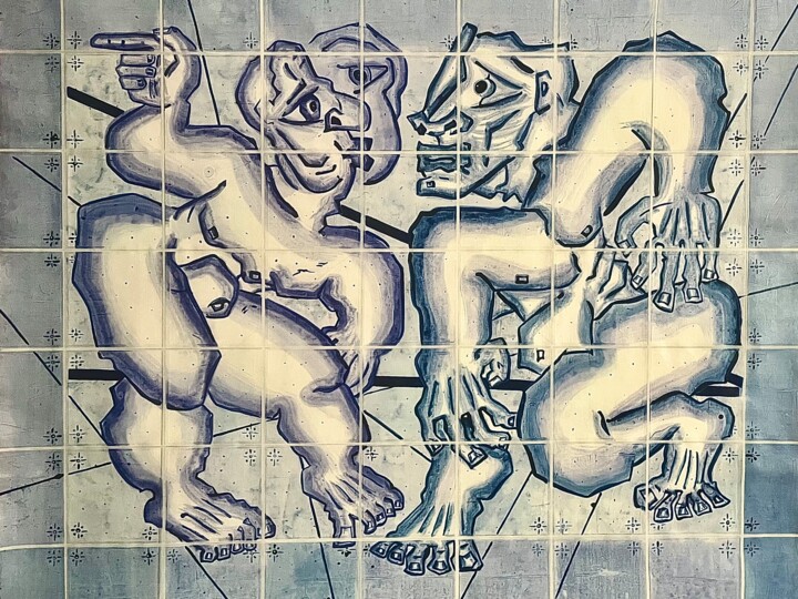 Le sage la brute et la sagesse 绘画, 32.3x39.4 in