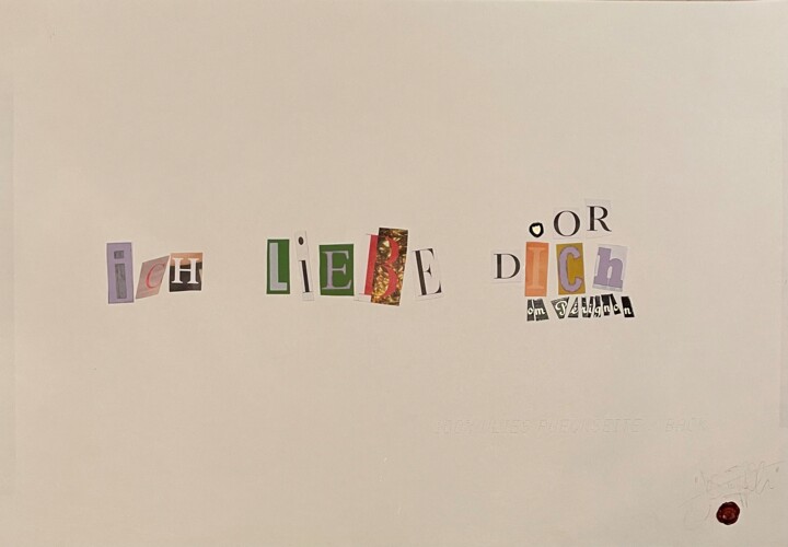 ICH LIEBE DICH (DIOR) 拼贴, 19.7x27.6 in