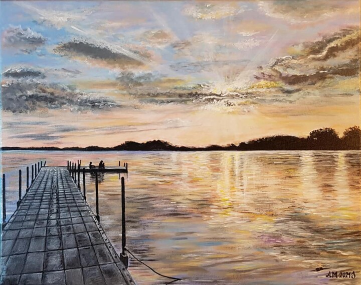 Jezioro Lubikowskie 绘画, 15.8x19.7 in