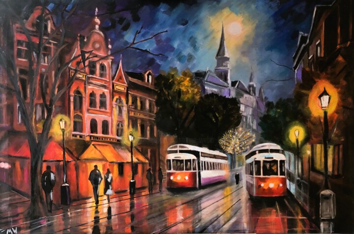 Malerei mit dem Titel "Seat of Government" von Martine Weber, Original-Kunstwerk, Acryl