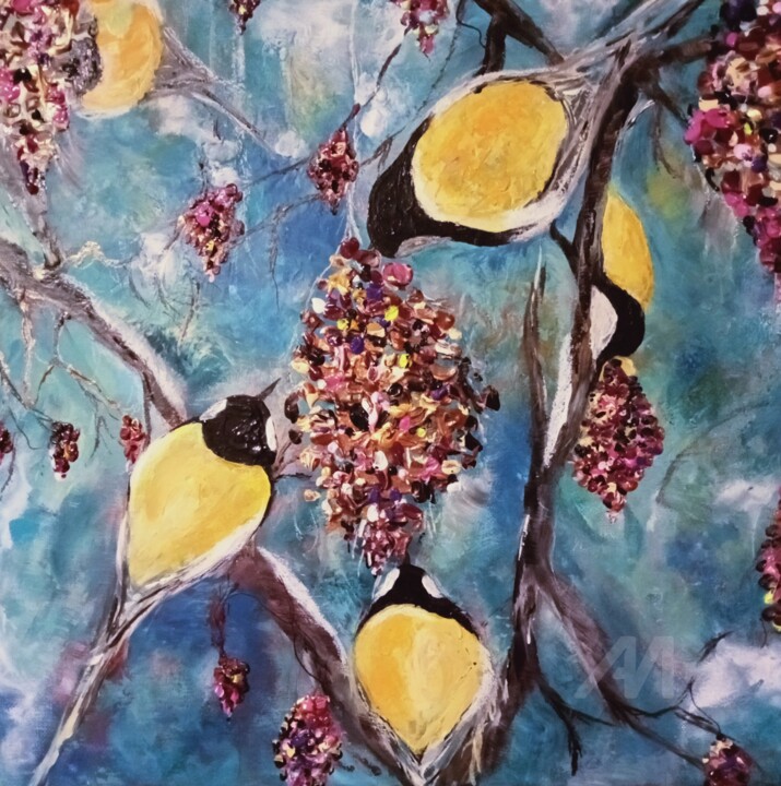 Uczta 绘画, 15.8x15.8 in