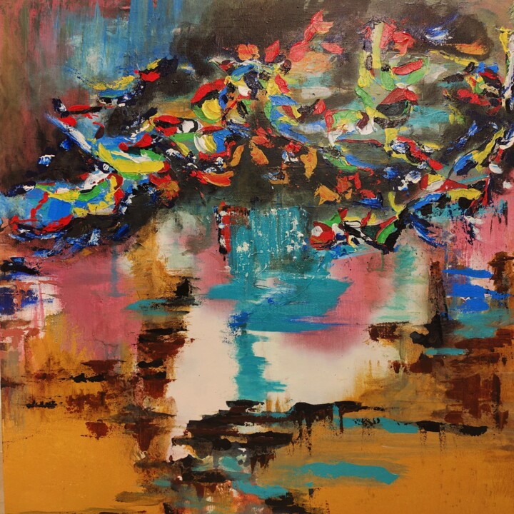 Painting titled "Self-reflection" by Atignas Art, Original Artwork, Acrylic